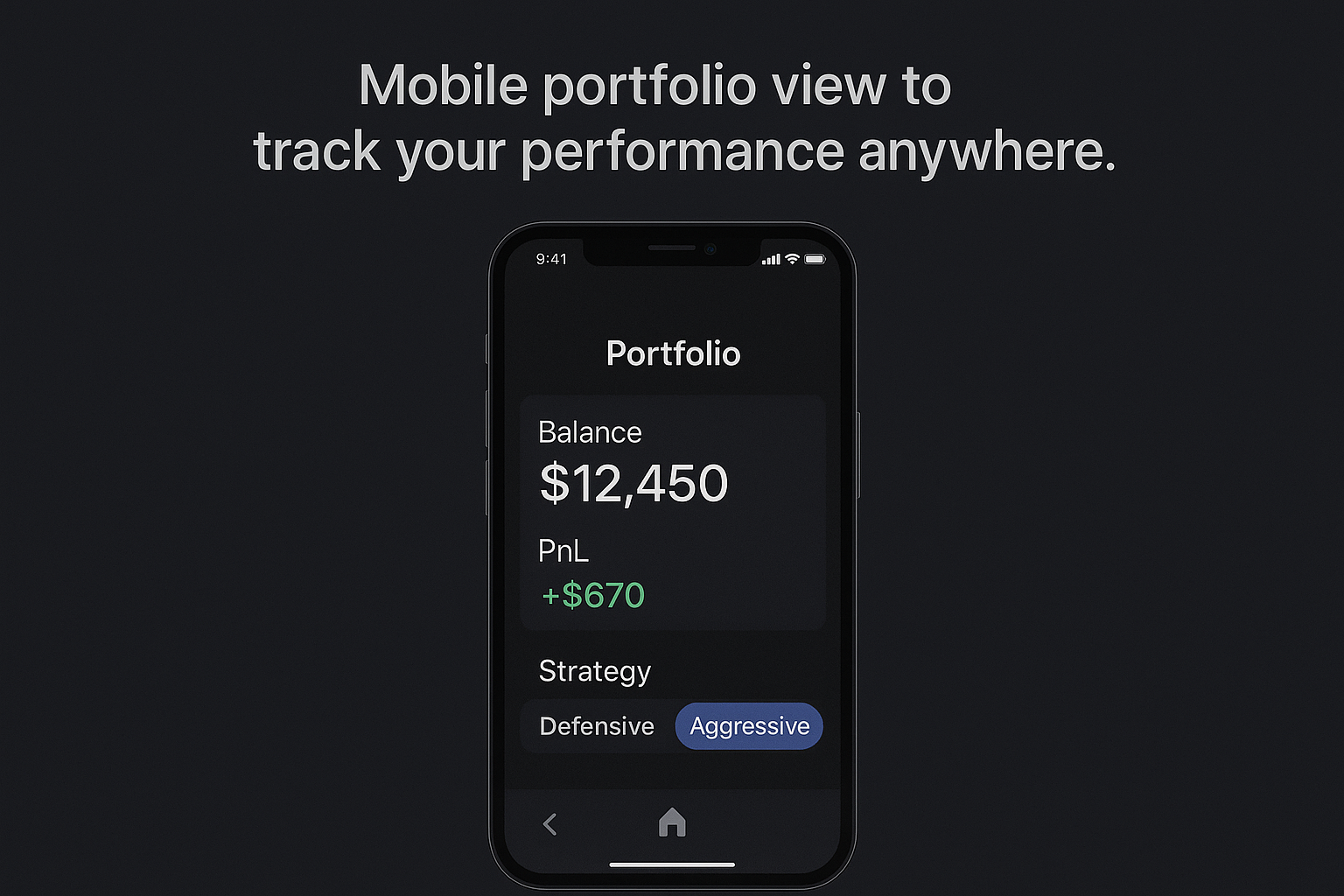 Mobile portfolio view